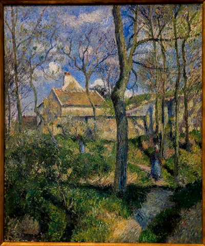 Sti til Les Pouilleux, Pontoise. 1881 (olie på lærred) af Camille Pissarro