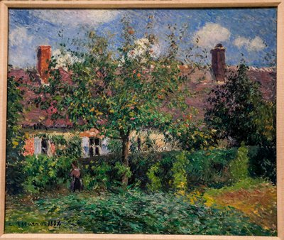 Bondehus ved Èragny af Camille Pissarro