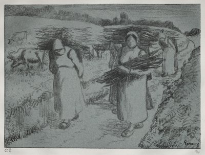 Bønder, der bærer Fagots af Camille Pissarro