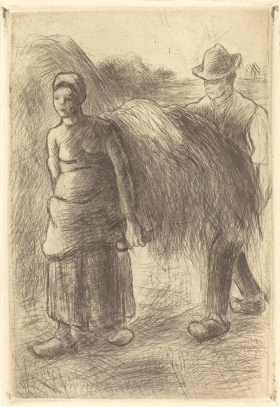 Bønder, der bærer hø Bønder, der bærer hø, 1900. af Camille Pissarro