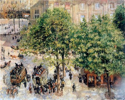 Place du Theatre-Francais, forår, 1898 af Camille Jacob Pissarro