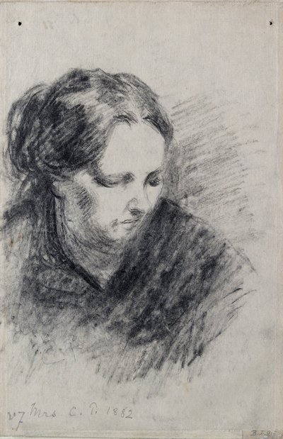 Portræt af Madame Pissarro, 1882 af Camille Pissarro