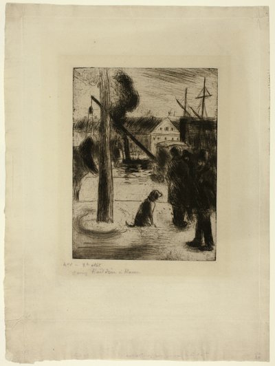 Gåtur i Rouen: Cours Boieldieu af Camille Pissarro