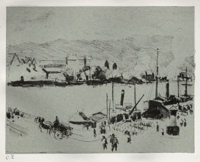 Quai Boieldieu i Rouen af Camille Pissarro