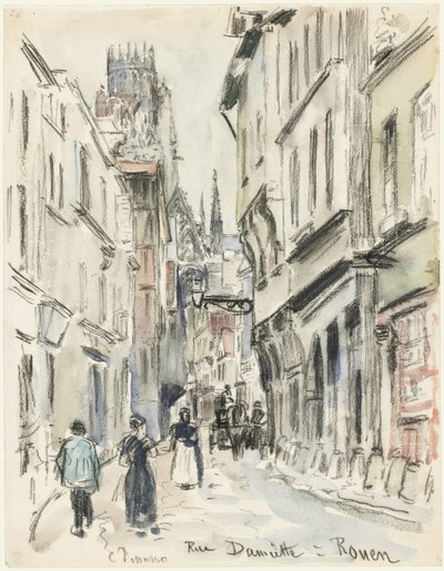 Rue Damiette, Rouen af Camille Pissarro