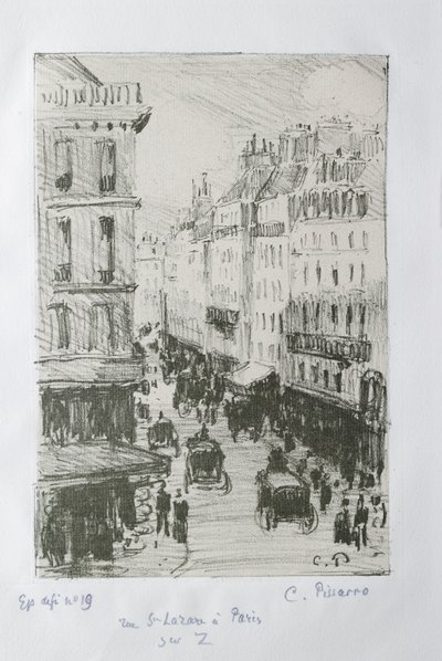 Rue Saint-Lazare, Paris, 1897 af Camille Pissarro
