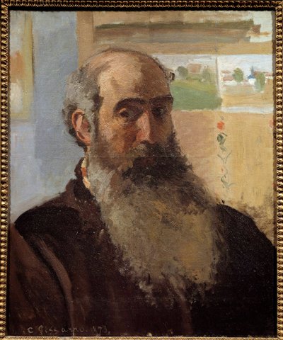 Selvportrætmaleri af Camille Pissarro (1830-1903) 1873 Søn. 0,56x0,46 m Paris, musee d