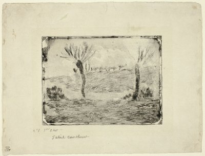 Solnedgang af Camille Pissarro