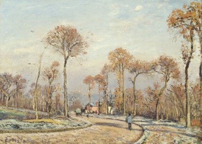 Vejen til Versailles, Louveciennes: Morgenfrost af Camille Jacob Pissarro