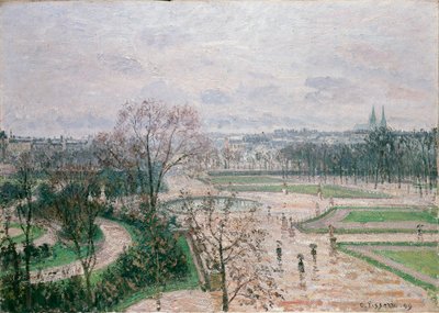 Tuilerierne, regnvejr, 1899 af Camille Pissarro