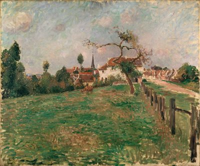 Landsbyen Eragny, 1885 af Camille Pissarro