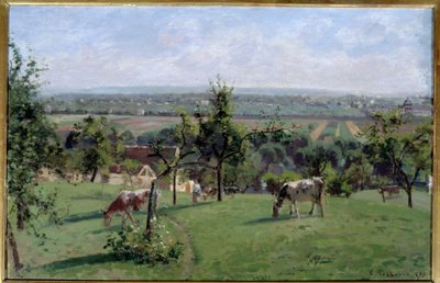 Vesinets skråninger. Maleri af Camille Pissarro (1830-1903) af Camille Jacob Pissarro