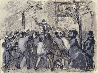 Byoprør i Paris af Camille Jacob Pissarro