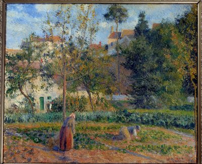 Grøntsagshave ved Eremitagen, Pontoise-maleri af Camille Pissarro (1830-1903) 1879 Søn. 0,55x0,65 m Paris, musee d