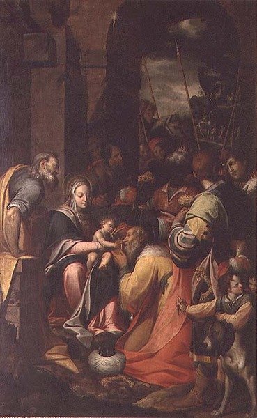 Tilbedelse af Magi af Camillo Procaccini