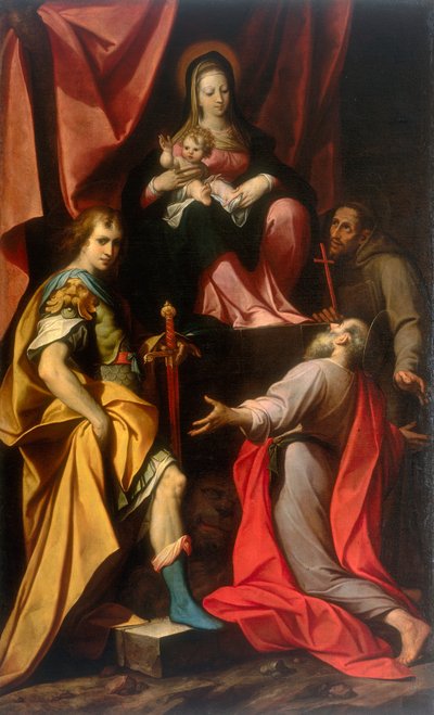 Madonna med barn og hellige Vitale og Jerome, værk af Camillo Procaccini, konserveret på Galleria Estense i Modena af Camillo Procaccini