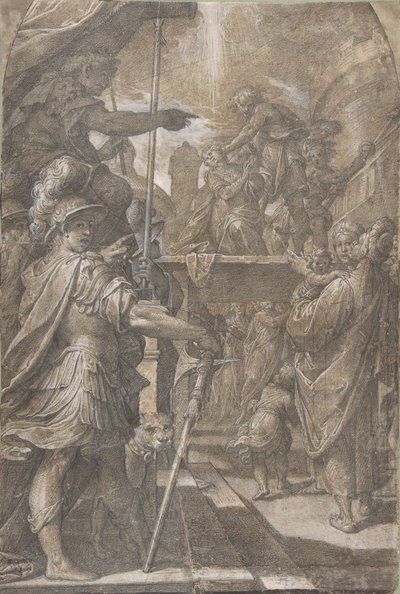 Martyrium af en kvindelig Saint Agnes, 1605-9. af Camillo Procaccini