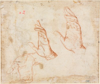 Study of Hands verso, ca. 1590. af Camillo Procaccini