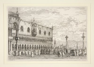 La Piera del Bando, V., fra serien Vedute (Views) af Canaletto (Giovanni Antonio Canal)