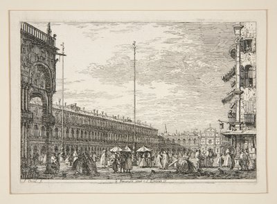 Le Procuratie Nuove e S. Ziminian V. (The Procuratic Nuove and the Church of San Geminiano, Venedig), fra serien Vedute (Views) af Canaletto (Giovanni Antonio Canal)