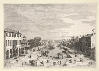 Mestre, fra serien Vedute (Views) af Canaletto (Giovanni Antonio Canal)