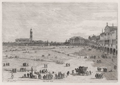 Pr? della Valle (Prato della Vale), fra serien Vedute (Views) af Canaletto (Giovanni Antonio Canal)