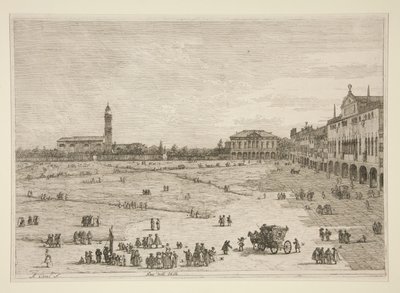 Pr? della Valle, fra serien Vedute (Views) af Canaletto (Giovanni Antonio Canal)