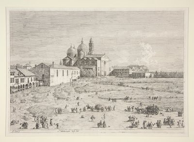 S. Giustina i Pr? della Valle, fra serien Vedute (Views) af Canaletto (Giovanni Antonio Canal)