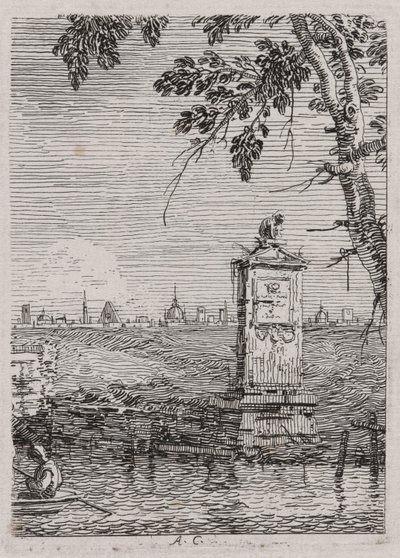 Det lille monument, fra serien Vedute (Views) af Canaletto (Giovanni Antonio Canal)