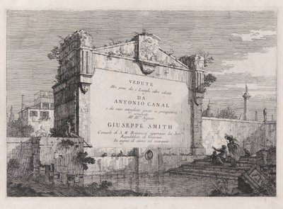 Titelplade, fra serien Vedute (Views) af Canaletto (Giovanni Antonio Canal)