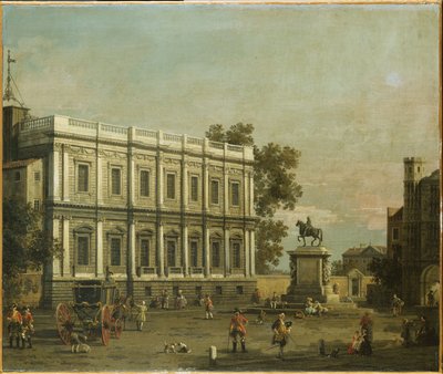 En Capriccio af bygninger i Whitehall, ca. 1754 af Giovanni Antonio Canal