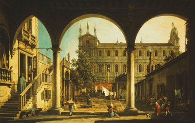 En Capriccio af Scuola di San Marco, Venedig, fra Palazzo Grifalconi-Loredan, af Giovanni Antonio Canal