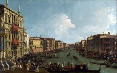 En regatta på Canal Grande af Canaletto