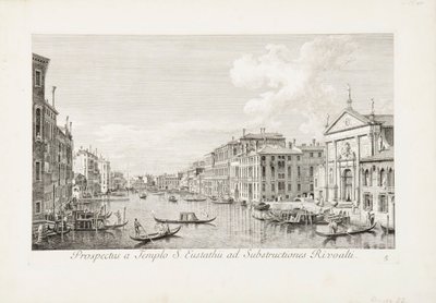 Udsigt fra San Eustachio til Rialto af Canaletto
