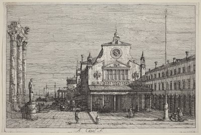 Fantasiudsigt over S. Giacomo di Rialto af Canaletto
