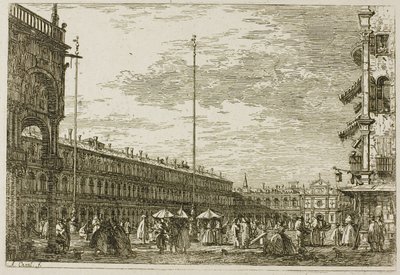 Le Procuratie niove e S. Ziminian V, fra Vedute af Canaletto