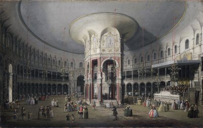 London: Interiør af Rotunda på Ranelagh af Canaletto