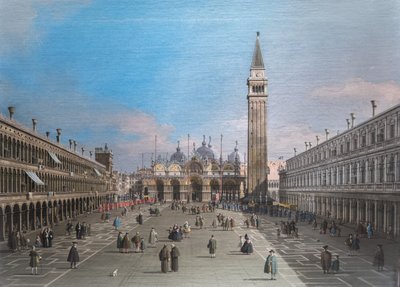 Markuspladsen med basilikaen, Venedig af Canaletto