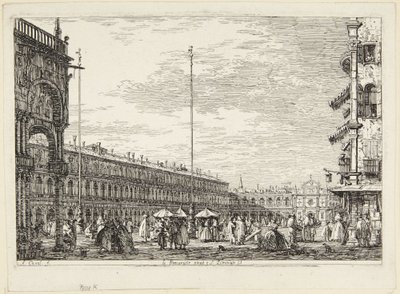Piazza San Marco med Procuratie Nuove og San Geminiano af Canaletto