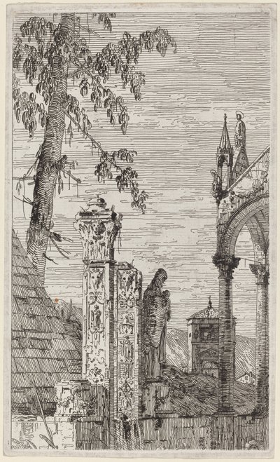 Biskoppens grav, ca. 17351746. af Canaletto