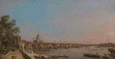 Byen fra nær terrassen i Somerset House af Canaletto