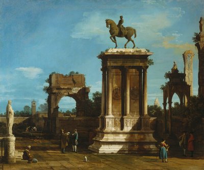 Colleoni-monumentet i en Caprice-opsætning af Canaletto