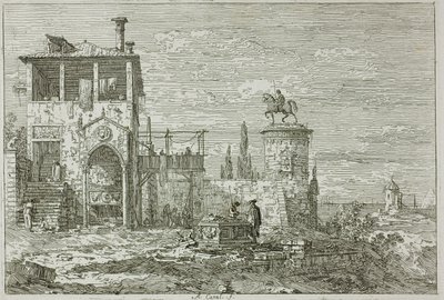 Ryttermonumentet, fra Vedute af Canaletto