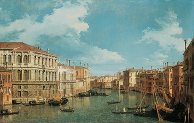 Canal Grande, Venedig, med udsigt til nordvest, med Palazzo Pesaro, Palazzo Foscarini og toppen af S. Stae til venstre og Palazzo Vendramin-Calergi og S. Marcuola til højre af Giovanni Antonio Canal