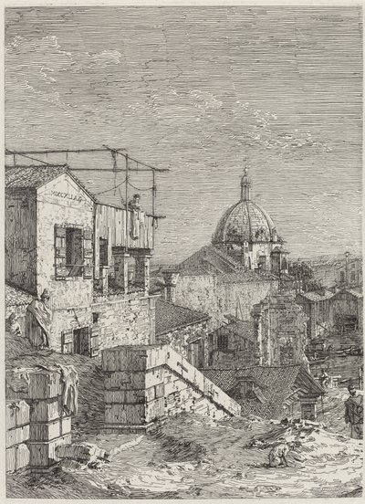 Huset med inskriptionen [til venstre] af Canaletto