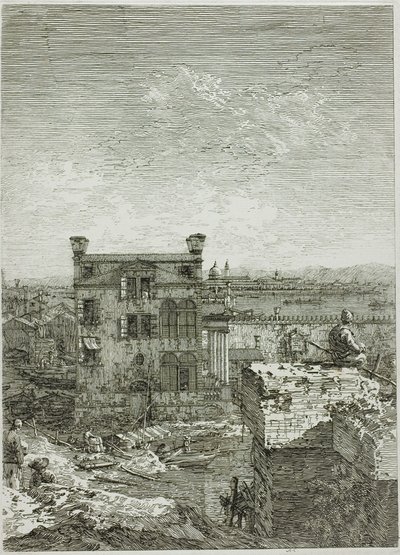 Huset med Peristilen, fra Vedute af Canaletto