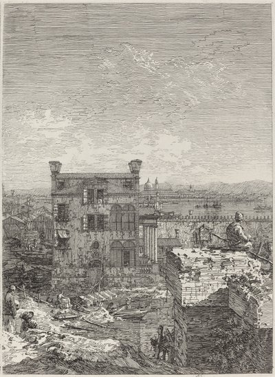 Huset med Peristilen [til højre], 1741. af Canaletto