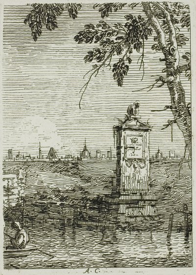 Det lille monument, fra Vedute af Canaletto