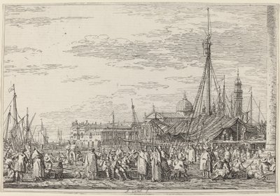 Markedet på Moloen af Canaletto