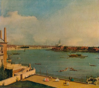 Themsen fra Richmond House, 1746 af Giovanni Antonio Canal